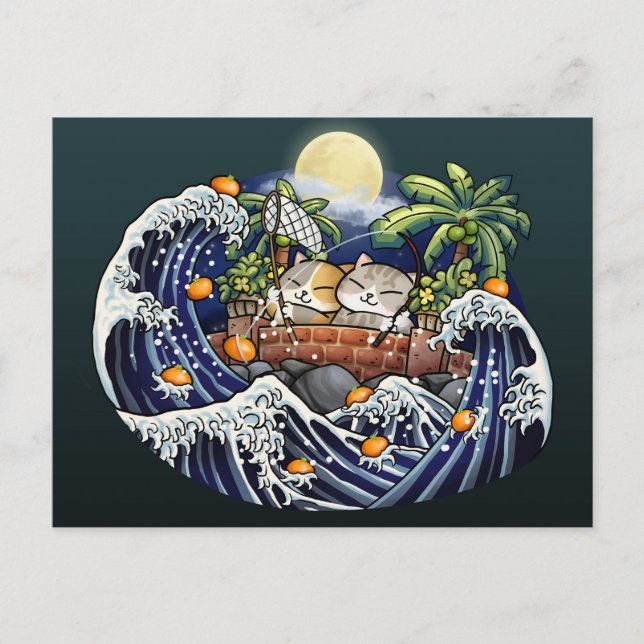 Orangar för kinesiska nyårssalternativ helg vykort (Framsida)