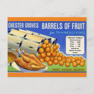 Orangar för Thanksgiving Vykort