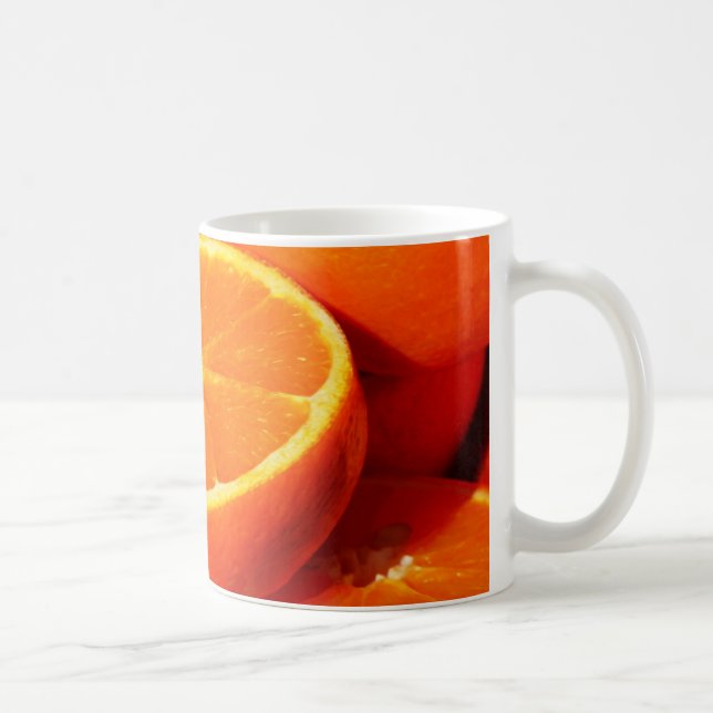 Orangar fotograferar kaffemugg (Höger)