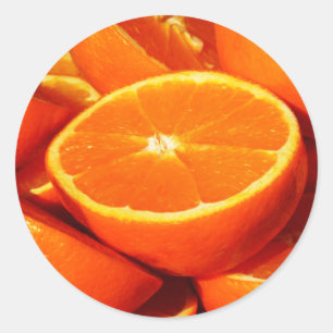 Orangar fotograferar runt klistermärke