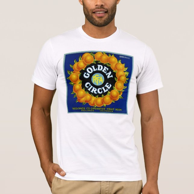 Orangar i gyllene cirkel tee shirt (Framsida)