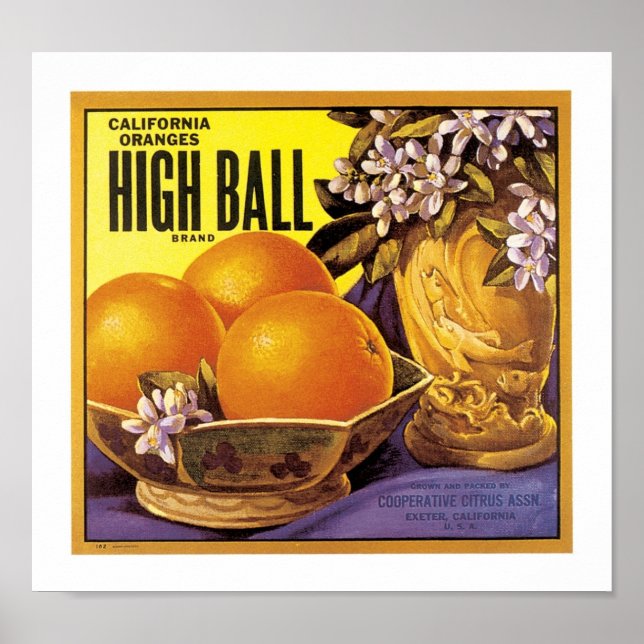 Orangar i High Boll California Poster (Framsidan)