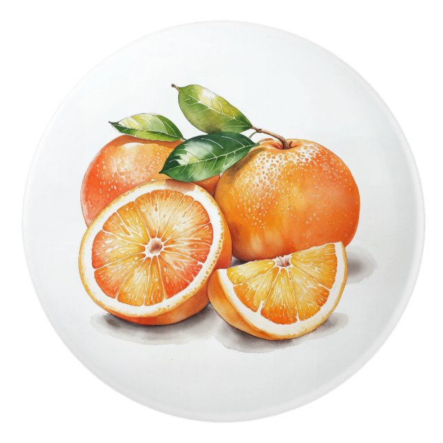 Orangar i segment och hela knopp (Framsidan)