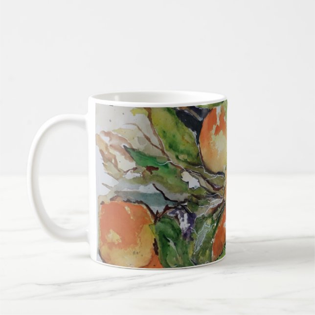 Orangar i träd. kaffemugg (Vänster)