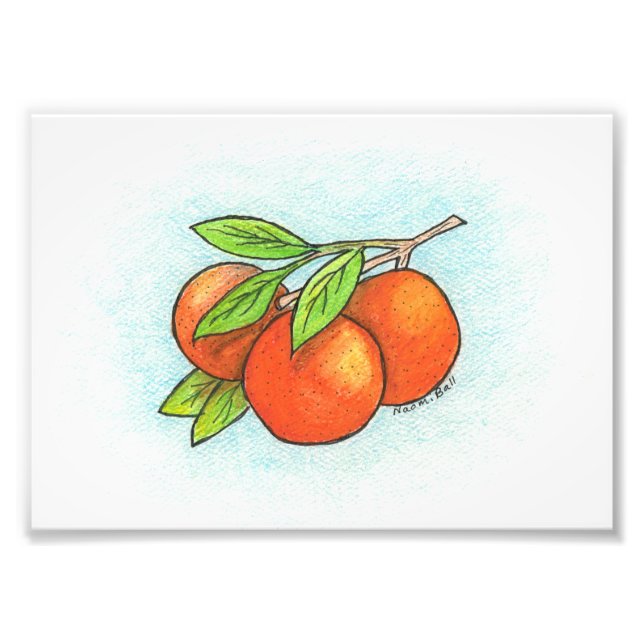 Orangar Illustration Photo Print Fototryck (Framsidan)