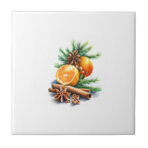 Orangar med handskar och kanel bredvid Lämna