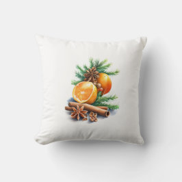 Orangar med handskar och kanel bredvid Lämna Kudde