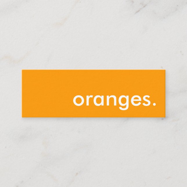 orangar. mini visitkort (Framsida)