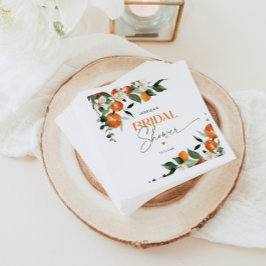 Orangar möhippa av citrustema pappersservett