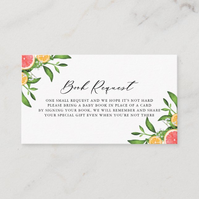 Orangar och Bok-begäran - babyvisningsprogram för Tilläggskort (Framsida)