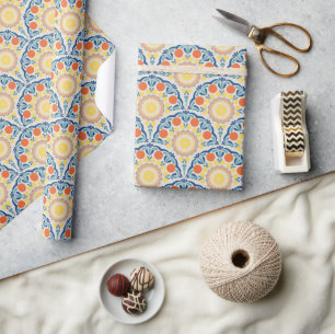 Orangar och citroner Art Deco Scallop Presentpapper