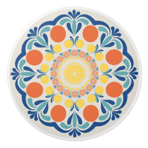 Orangar och citroner Dot Mandala Knopp