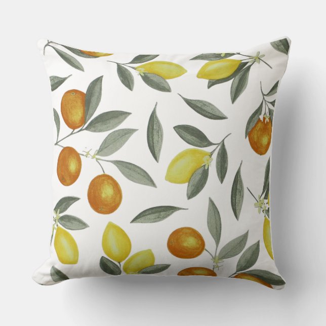 Orangar och citroner kudde (Framsida)