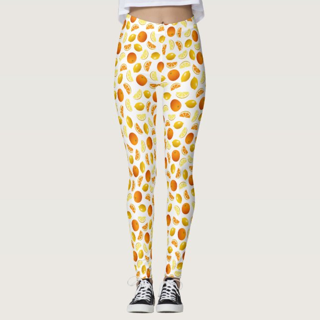 Orangar och citroner leggings (Framsida)