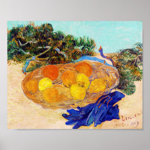 Orangar och citroner med blåhandskar, Van Gogh Poster