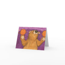 Orangar och ett hörn-/anteckningskort