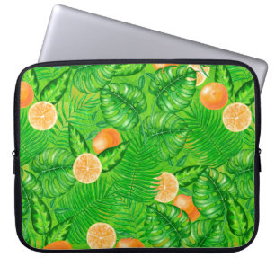 Orangar och tropiska löv laptop fodral