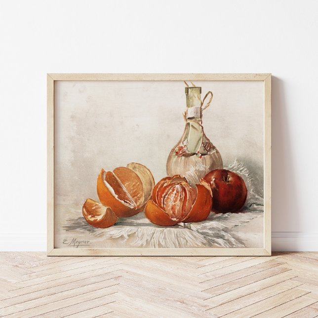 Orangar och Vin Flaska | E. Meyner Poster (Skapare uppladdad)