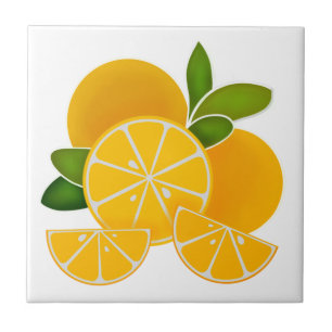 Orangar, orangar, citrusfrukter kakelplatta