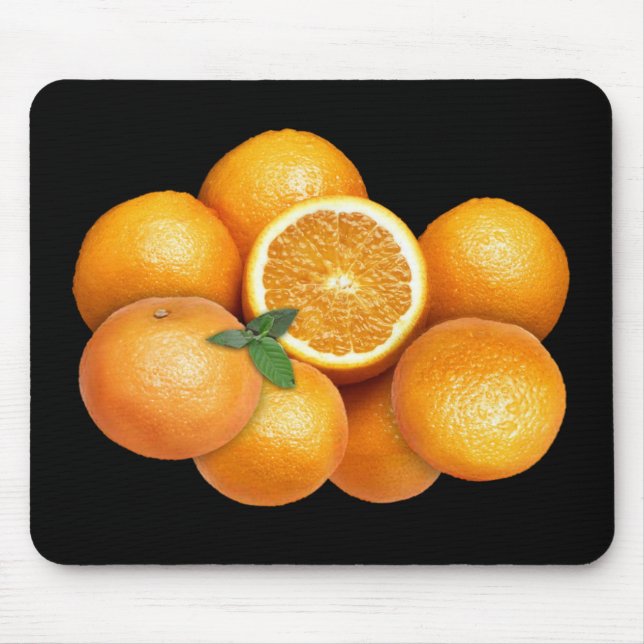 Orangar på färg-bakgrund musmatta (Framsidan)