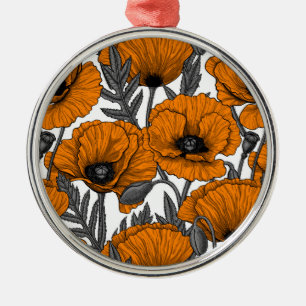 Orangar på vita julgransprydnad metall