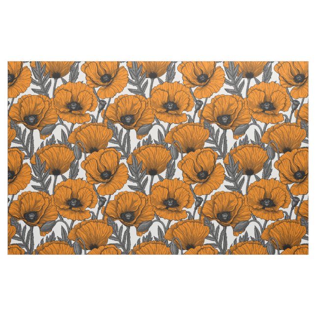 Orangar på vita tyg (Fat Quarter)