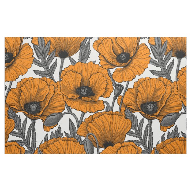 Orangar på vita tyg (Fat Quarter)
