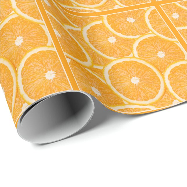 Orangar som omsluter papper presentpapper (Rullad Hörn)