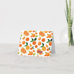 Orangar, tropiska Orangar, kustområden, citrusfruk Tack Kort