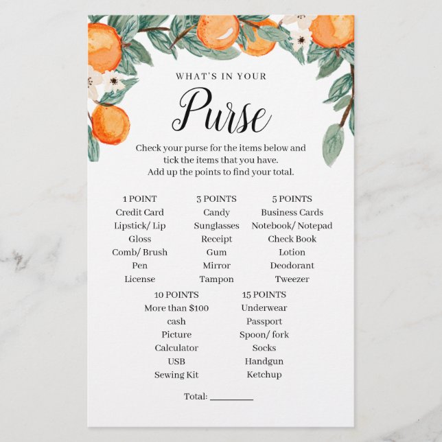 Orangar Tvilling Baby Shower Purame (Framsida)