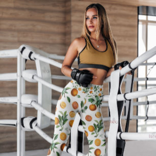 Orangar Vitfrukt, mönstrad Lagar Leggings