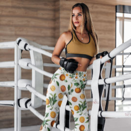 Orangar Vitfrukt, mönstrad | Lagar Leggings