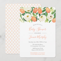 Orangar White Moroccan Quatrefoil Baby Shower