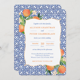 Orangarna Citrus Bröllop Inbjudningar