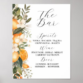 Orangarna Citrus i Blommigtarna Bröllop vid Pub Bl Poster