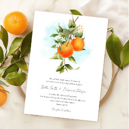 Orangarna Garden Boho Bröllop Inbjudningar