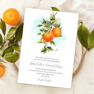 Orangarna Garden Boho Bröllop Inbjudningar