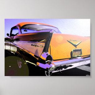 Orange 1957 Chevy "för soliga dagar " Poster