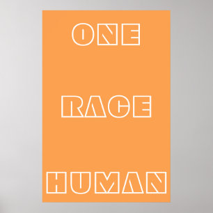 Orange 1 Tävling Human Quote Text Poster