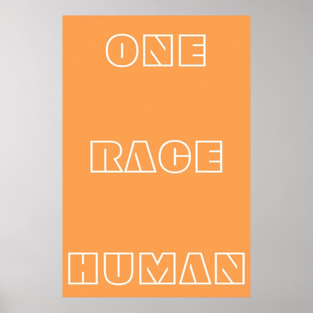 Orange 1 Tävling Human Quote Text Poster (Framsidan)