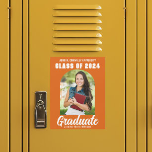 Orange 2024 Studenten-fotomatarkkort