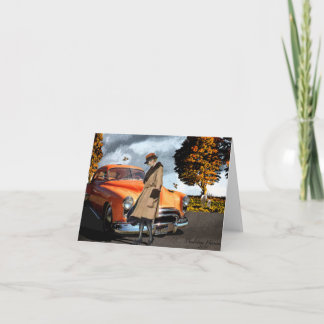 Orange 20-talskönhet för favorit- färg kort