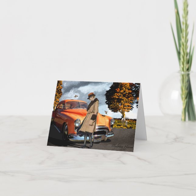 Orange 20-talskönhet för favorit- färg kort (Framsida)