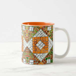 Orange 2-Ton Mugg i ÖSTERN MOSAIC