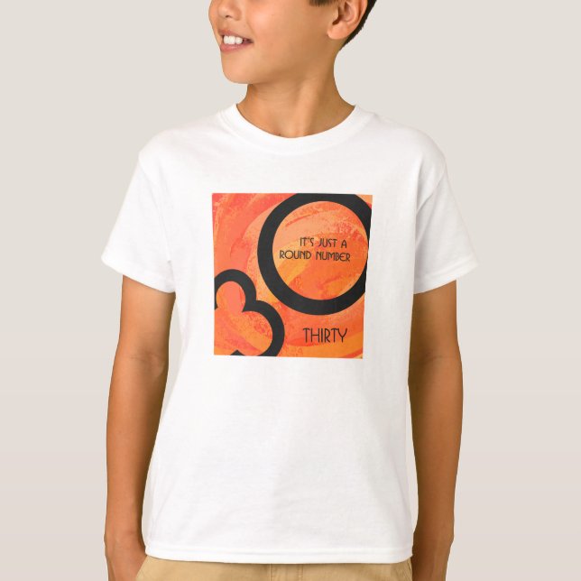 Orange 30 Födelsedag per år T-shirt (Framsida)