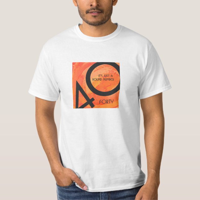 Orange 40 Födelsedag tio år T-shirt (Framsida)