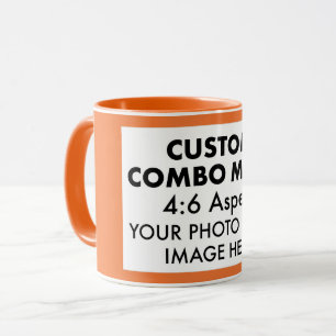 Orange 4:6 Landskapsfotomågan Anpassad Combo Mugg
