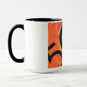 Orange 50 Födelsedag per år Mugg