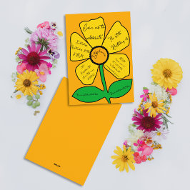 Orange 60:e födelsedag Guld Doodle Flower Inbjudningar