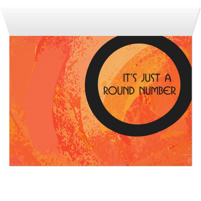 Orange 60 Födelsedag per år Hälsningskort (Insidan Horizontal (UnderSidan))